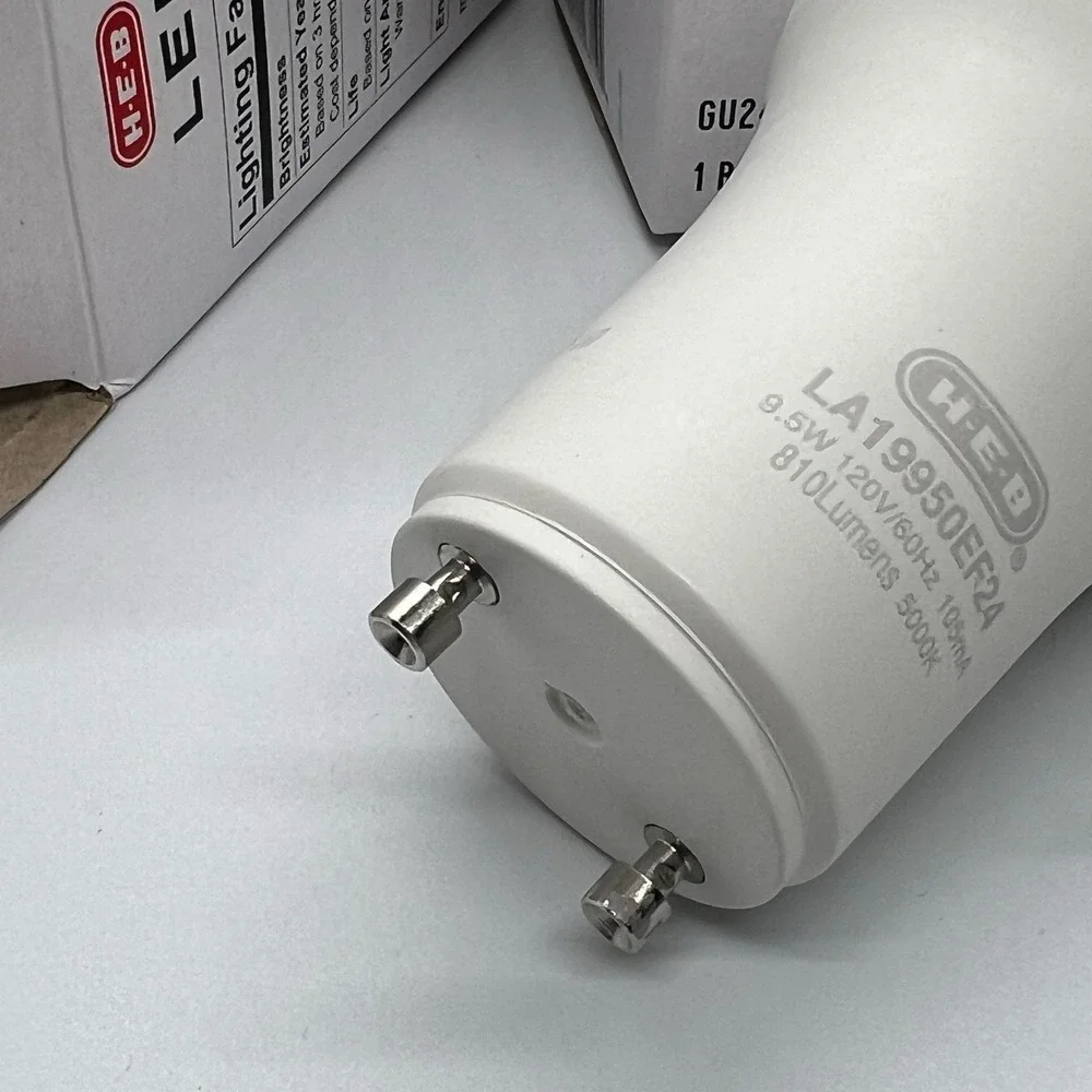 HEB  60W Daylight LED,, 810 Lumens, Dimmable Connection 2 Pack Light Bulbs 2 Pin